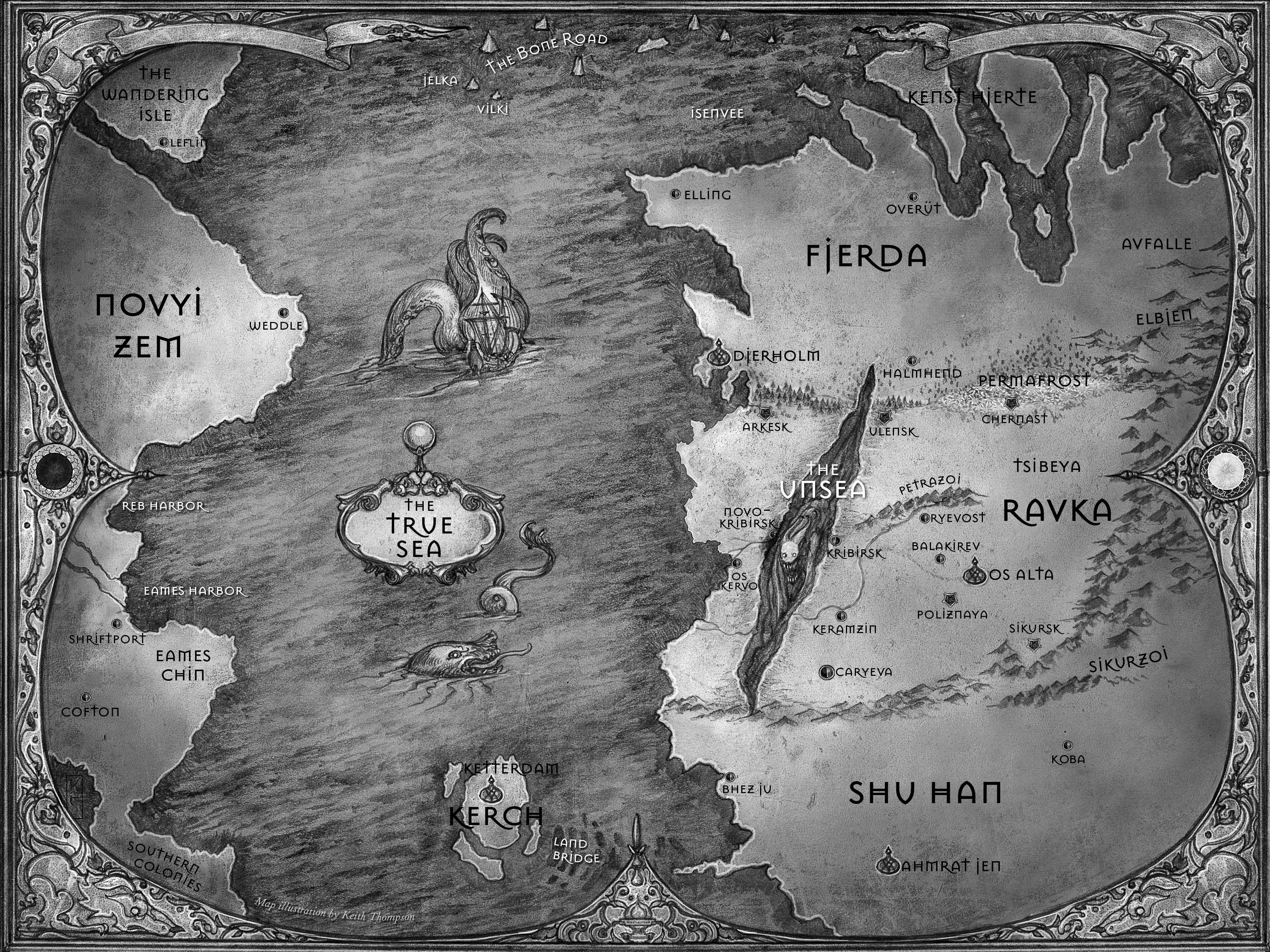 A map of the Grishaverse world. 