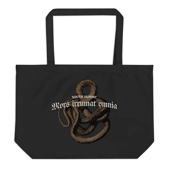 Ninth House Mors irrumat omnia Large Organic Cotton Twill Tote Bag
